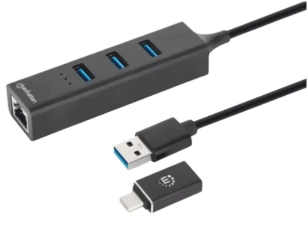 Adaptador de Red GB USB A/C con Hub V3.2